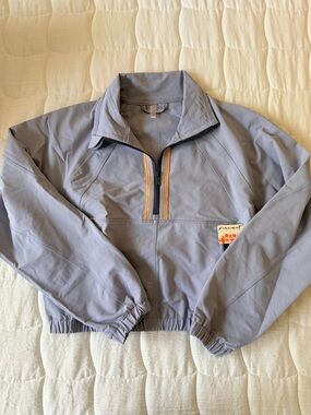 Free People Cropped 1/2 Zip Pullover